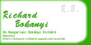 richard bokanyi business card